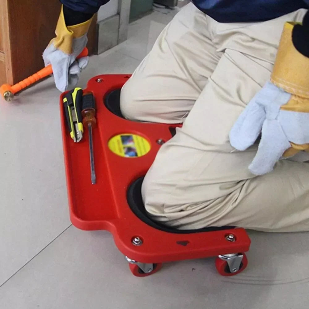 Rolling Knee Pads Platform, Padded Knee Creeper, Floor Tiles Tools, with 5 Universal Wheels, for Construction Use