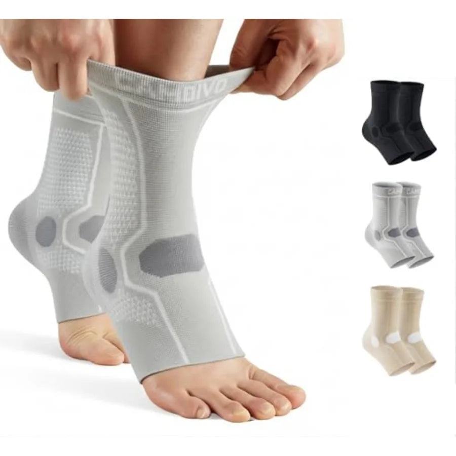 1 Pair Ankle Compression Sleeve for Men and Women Soft, Breathable Support for Plantar Fasciitis, Achilles Tendonitis, Swelling