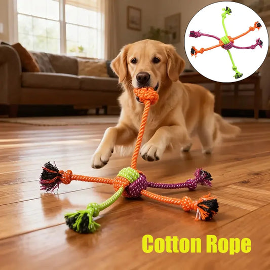 Durable Dog Rope Toy For Teeth Cleaning And Interactive Training