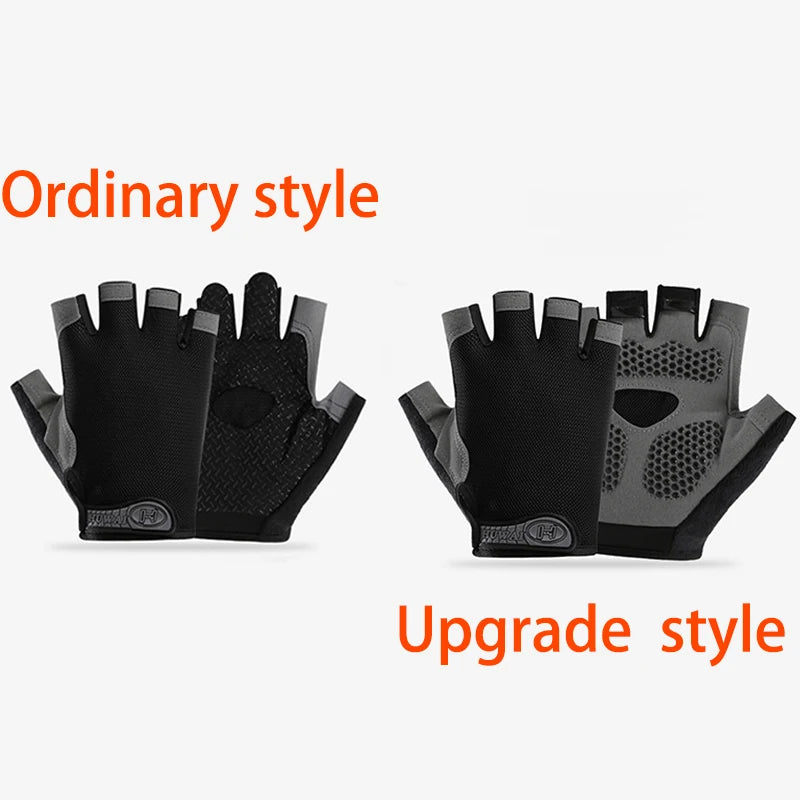 Cycling Gloves Half Finger Breathable Anti Slip Fitness Training