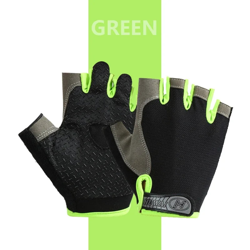 Cycling Gloves Half Finger Breathable Anti Slip Fitness Training