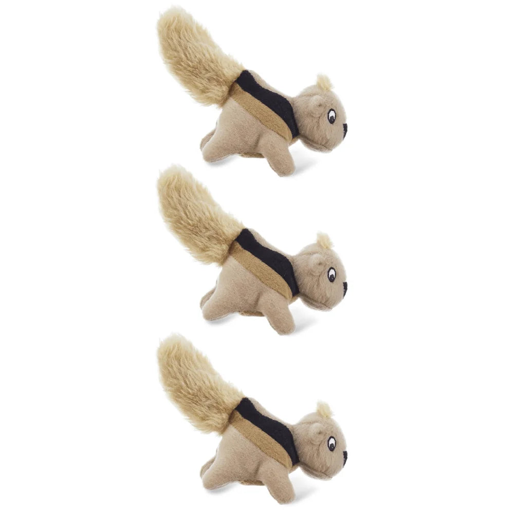Interactive Plush Squirrel Hide And Seek Toy With Squeaky Squirrels