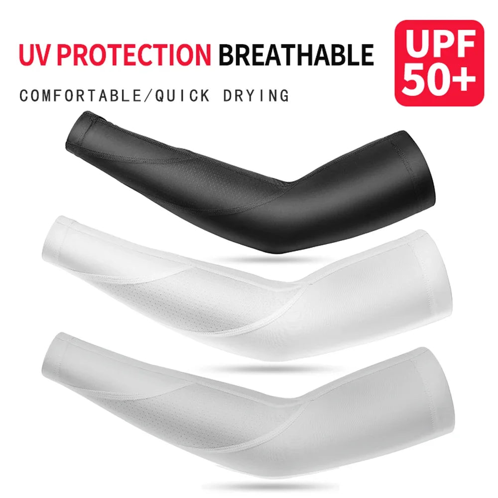 Summer ice silk sleeves sun protection sleeves men and women outdoor cycling hand sleeves arm sleeves anti-ultraviolet
