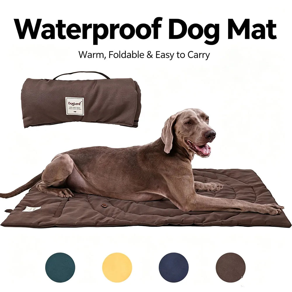 Portable Foldable Waterproof Dog Mat With Warm Non Slip Cushion