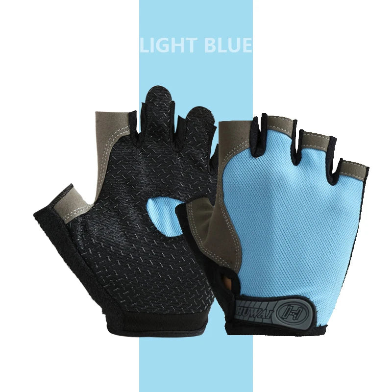Cycling Gloves Half Finger Breathable Anti Slip Fitness Training