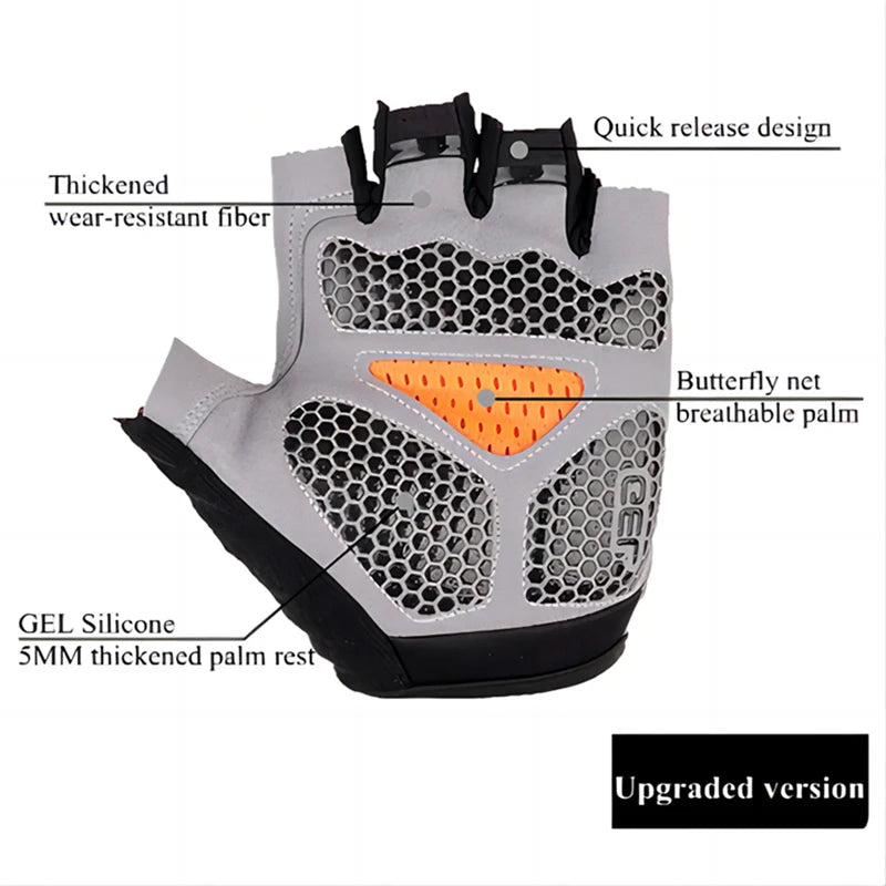 Breathable Anti Slip Half Finger Cycling Gloves For Men And Women
