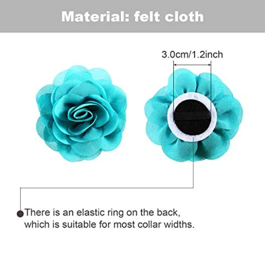 14 Pcs Flower for Dog Collar Pet Collar Flowers Charms Multi Color Bow Tie for Cat Puppy Dog Groomg Accessories