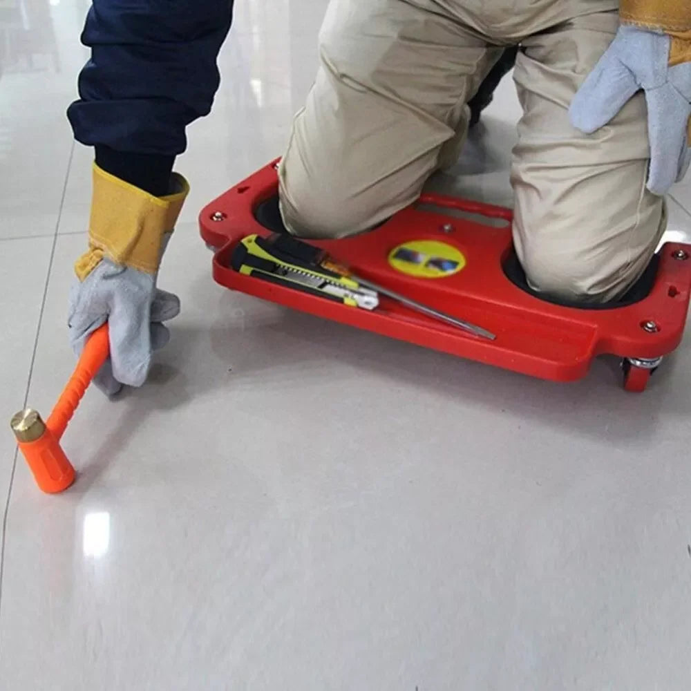 Rolling Knee Pads Platform, Padded Knee Creeper, Floor Tiles Tools, with 5 Universal Wheels, for Construction Use