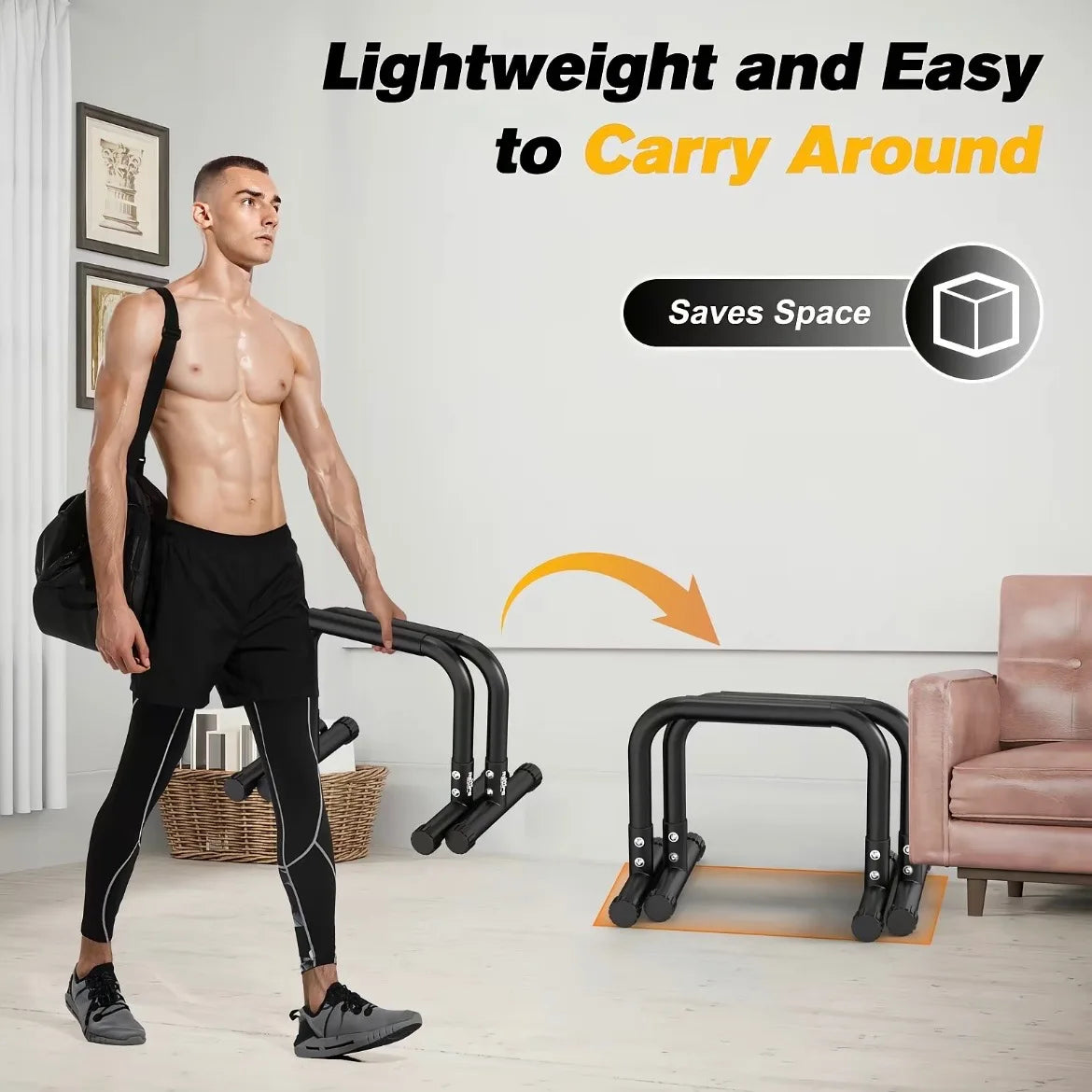 Dip Station Parallel Bars Heavy Duty Dip Stand Strength Training