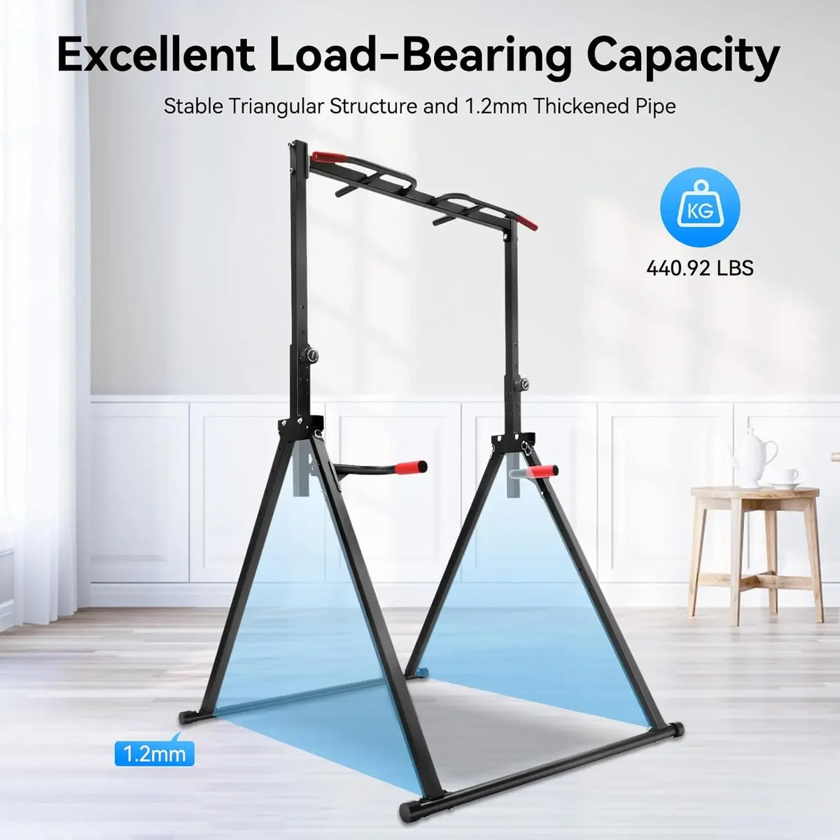 Power Tower Pull Up Bar Dip Station Free Standing Gym