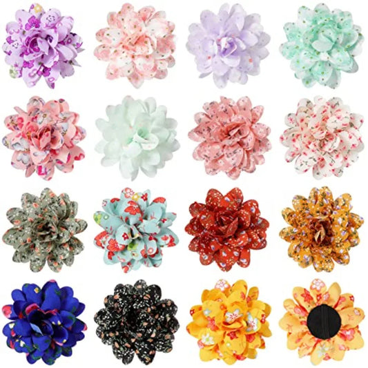 30 Pcs Flowers Dog Collar Pet Bow Ties Multi-color Sunflower Dog Charms Flower for Accessories Small Medium Large Cat Puppy Col