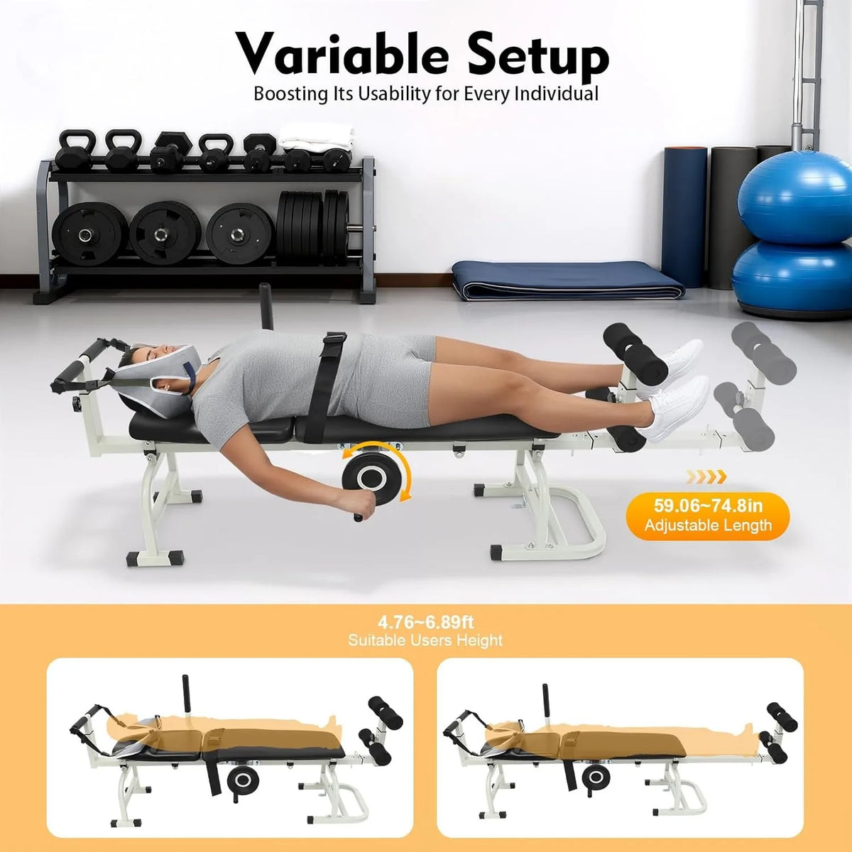 Back Stretch Bench Multifunctional Neck Stretcher And Lumbar Traction
