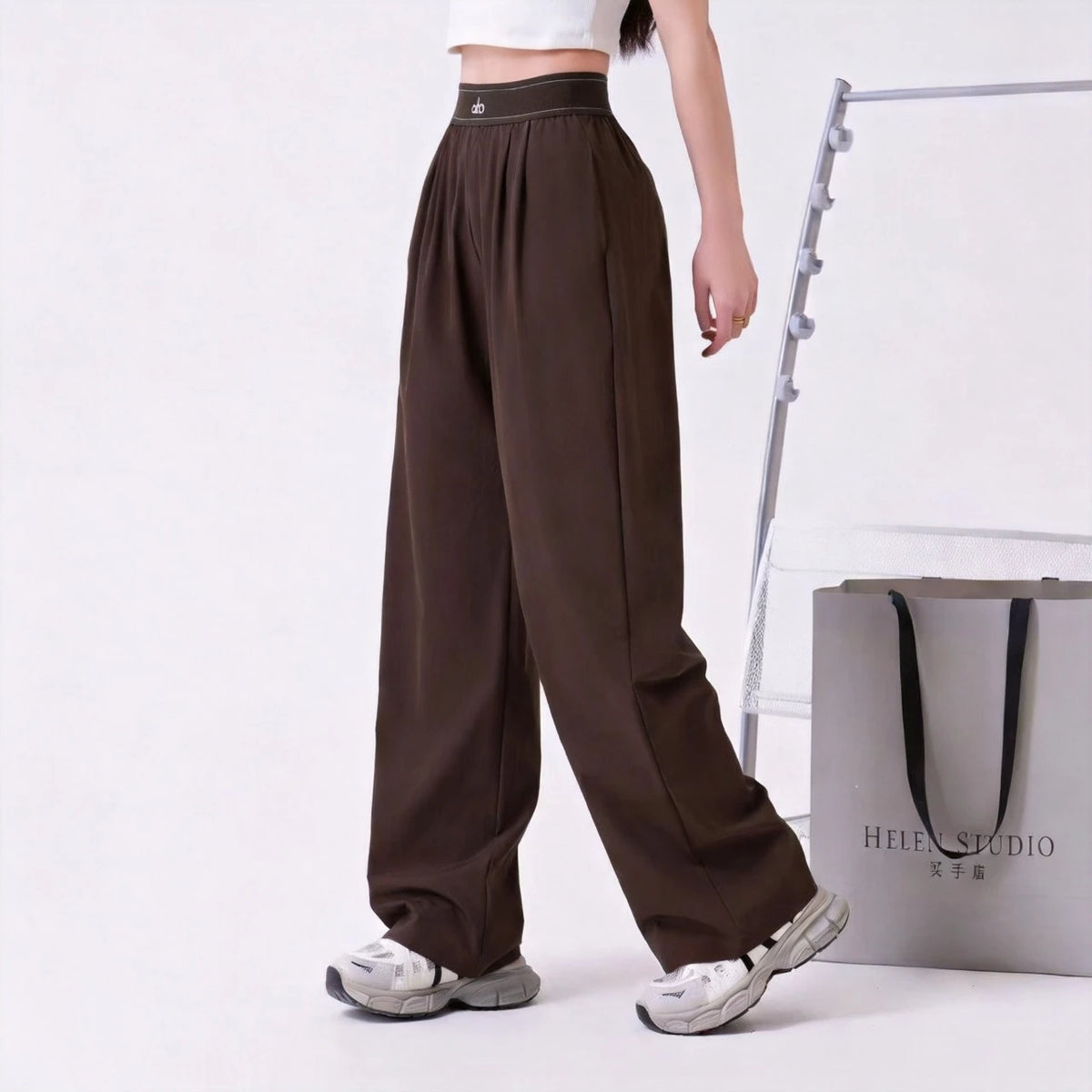 High waisted suit pants, casual wide leg straight leg pants, women's high-end feeling, hanging feeling, slimming pants