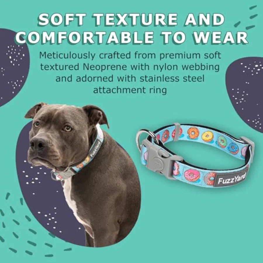 Dog Collar Size L Comfortable Neoprene Pet Collar for Everyday Walking and Training Ideal Fit for Dogs