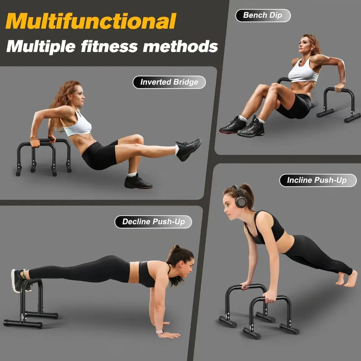 Dip Station Parallel Bars Heavy Duty Dip Stand Strength Training