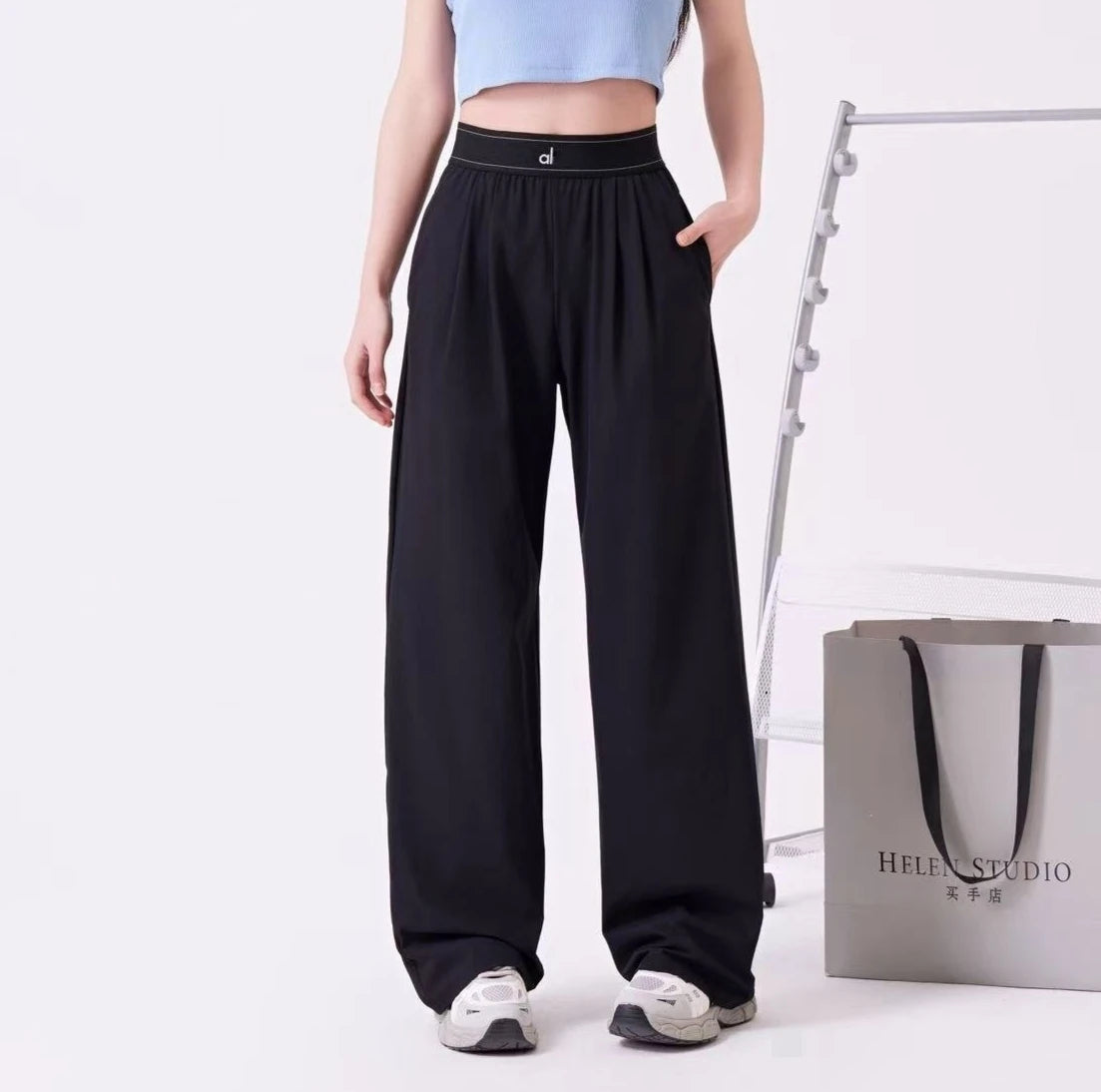 High waisted suit pants, casual wide leg straight leg pants, women's high-end feeling, hanging feeling, slimming pants