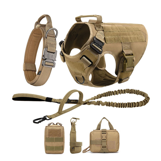 Large Dog Harness And Leash Set Pet German Shepherd Malinois Training Walking Vest Dog Harness And Collar For Medium Large Dogs