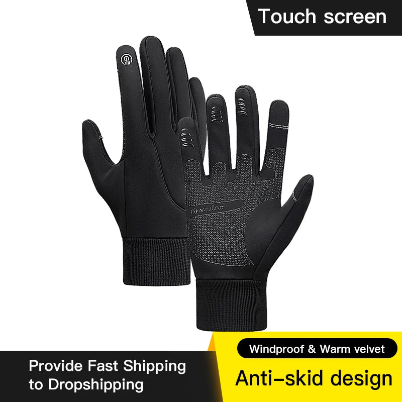 Winter Thermal Gloves for Cycling and Outdoor Activities Waterproof Touchscreen