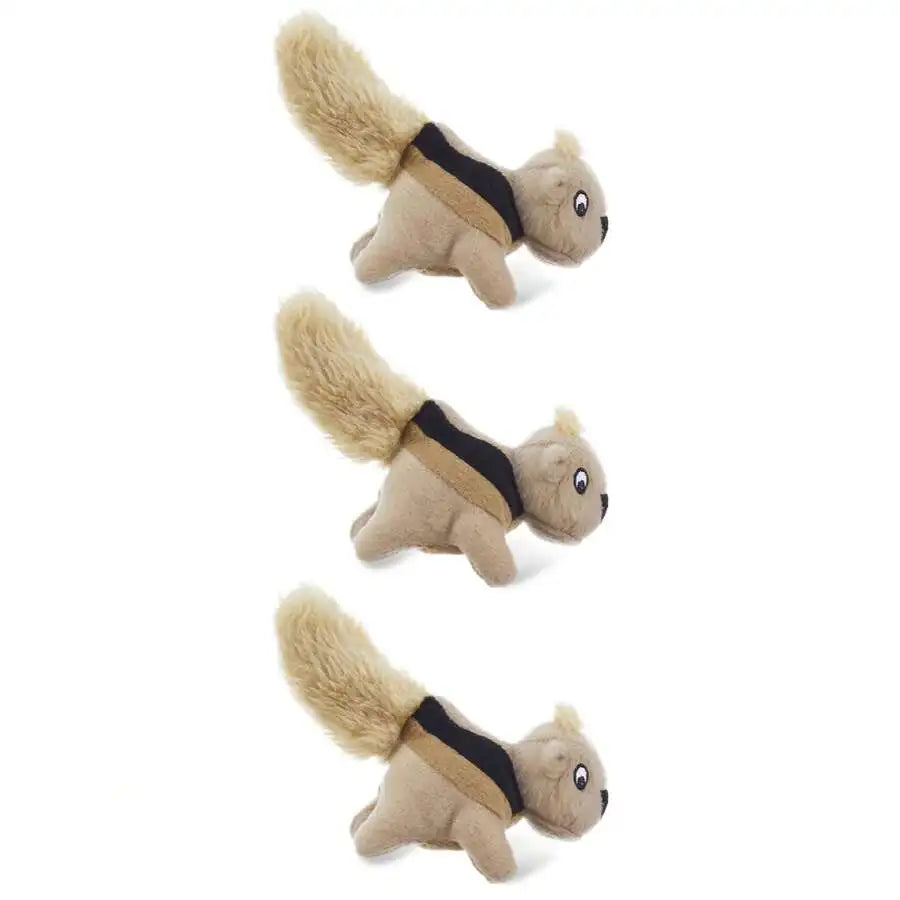 Interactive Plush Squirrel Hide And Seek Toy With Squeaky Squirrels