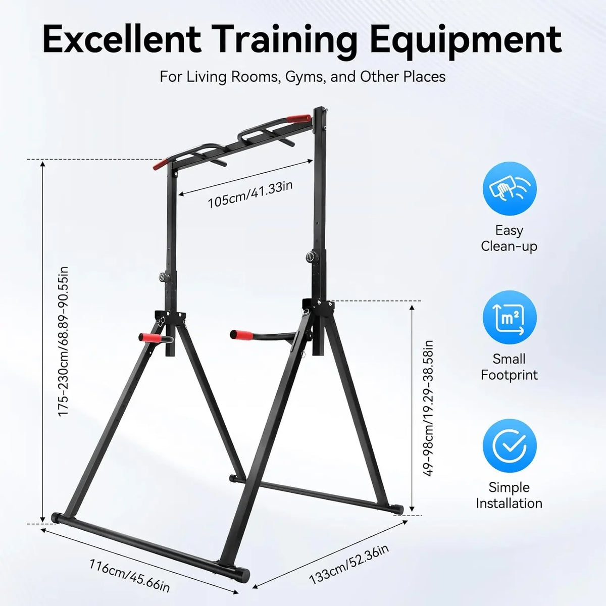 Power Tower Pull Up Bar Dip Station Free Standing Gym