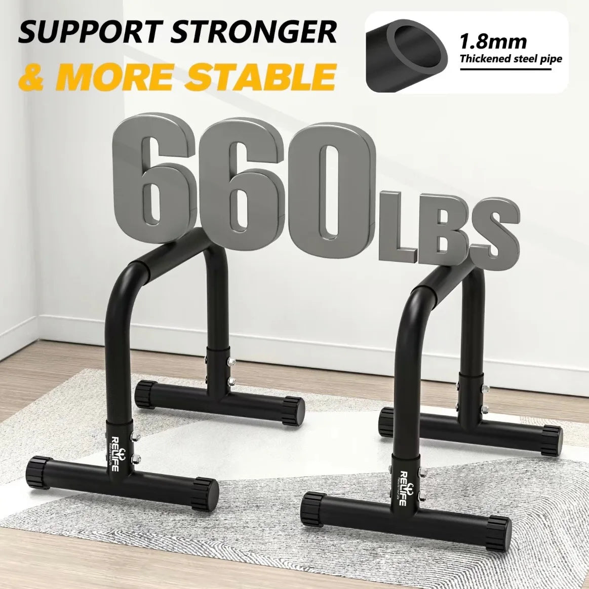 Dip Station Parallel Bars Heavy Duty Dip Stand Strength Training