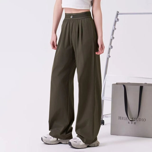 High waisted suit pants, casual wide leg straight leg pants, women's high-end feeling, hanging feeling, slimming pants