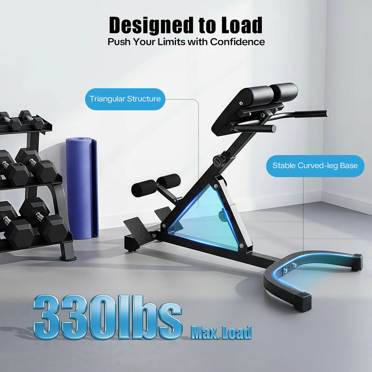 Roman Chair Back Extension Machine For Abdominal And Spine Strength