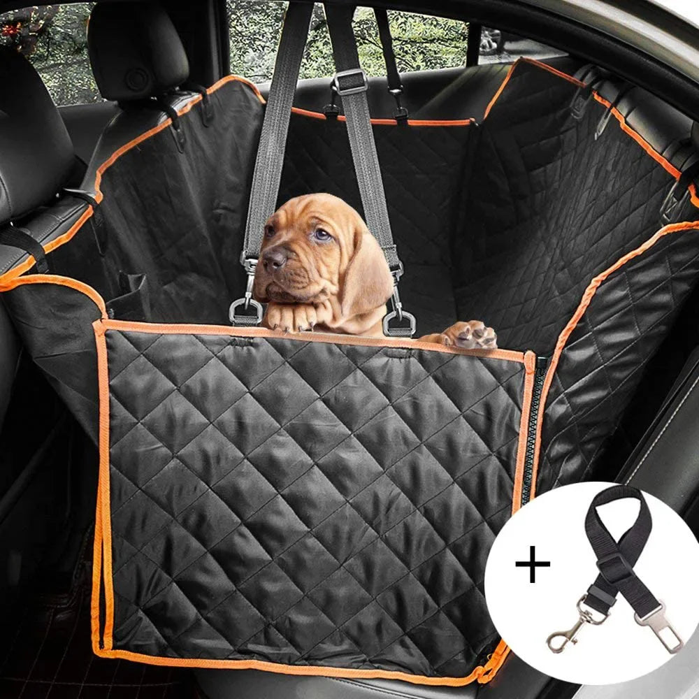 Waterproof Quilted Cotton Dog Car Seat Cover With Scratch Protection