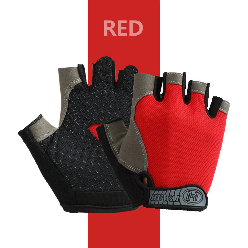 Cycling Gloves Half Finger Breathable Anti Slip Fitness Training