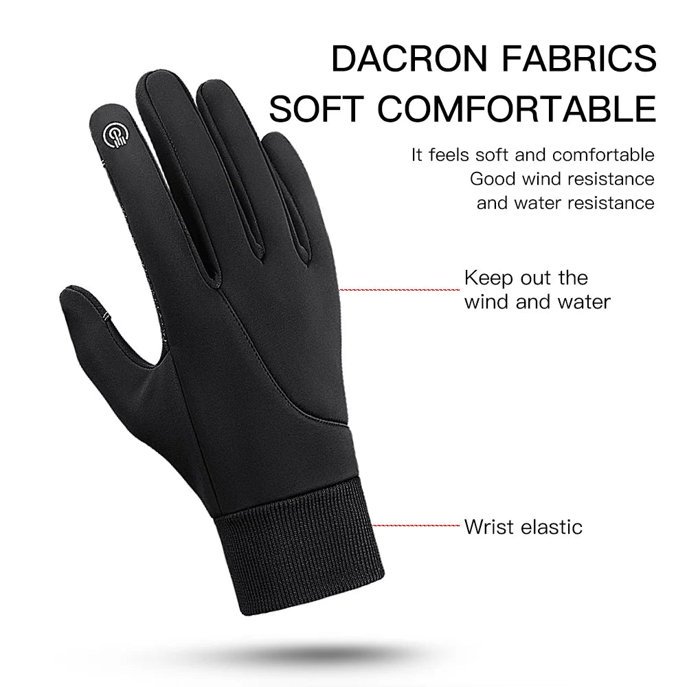 Winter Thermal Gloves for Cycling and Outdoor Activities Waterproof Touchscreen