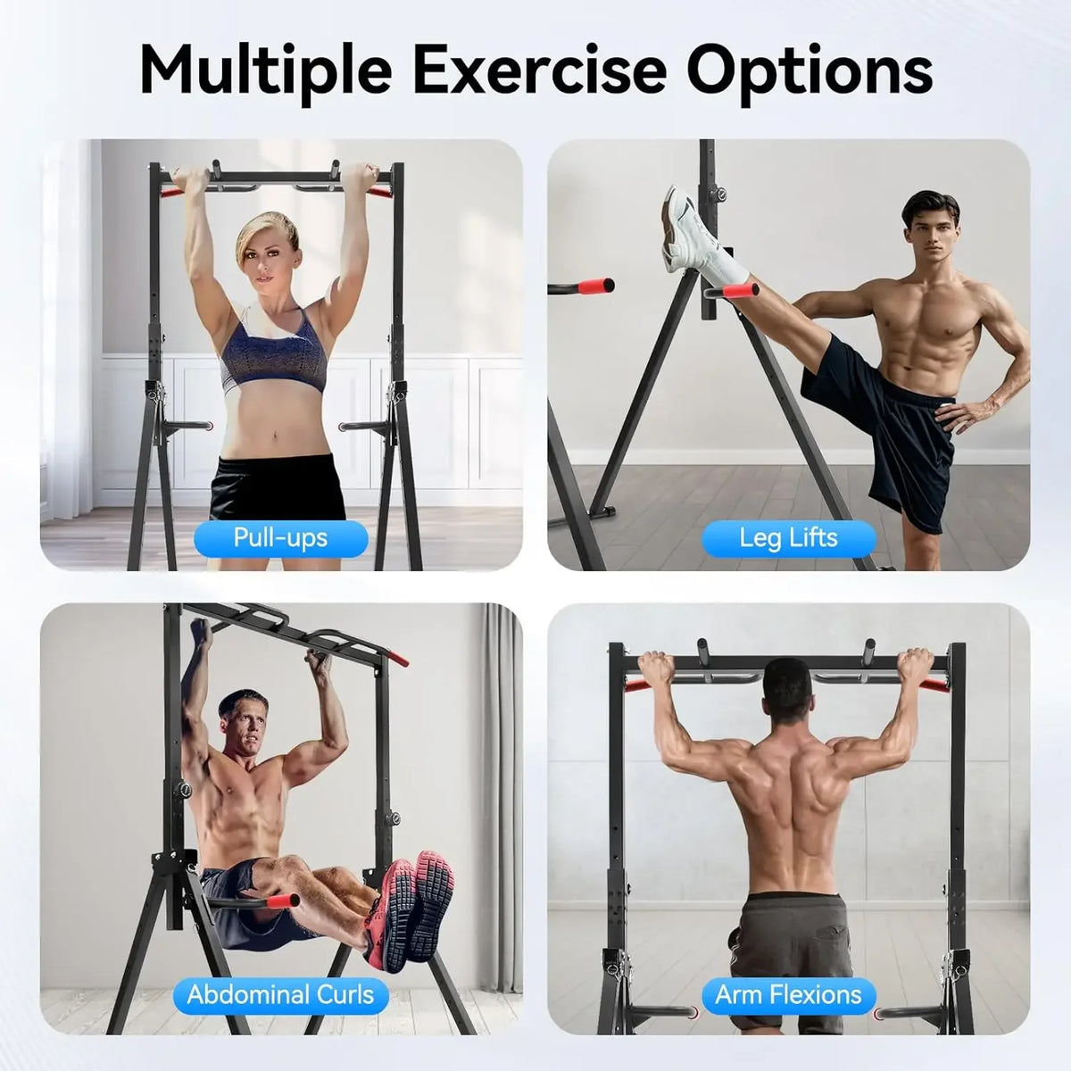 Power Tower Pull Up Bar Dip Station Free Standing Gym