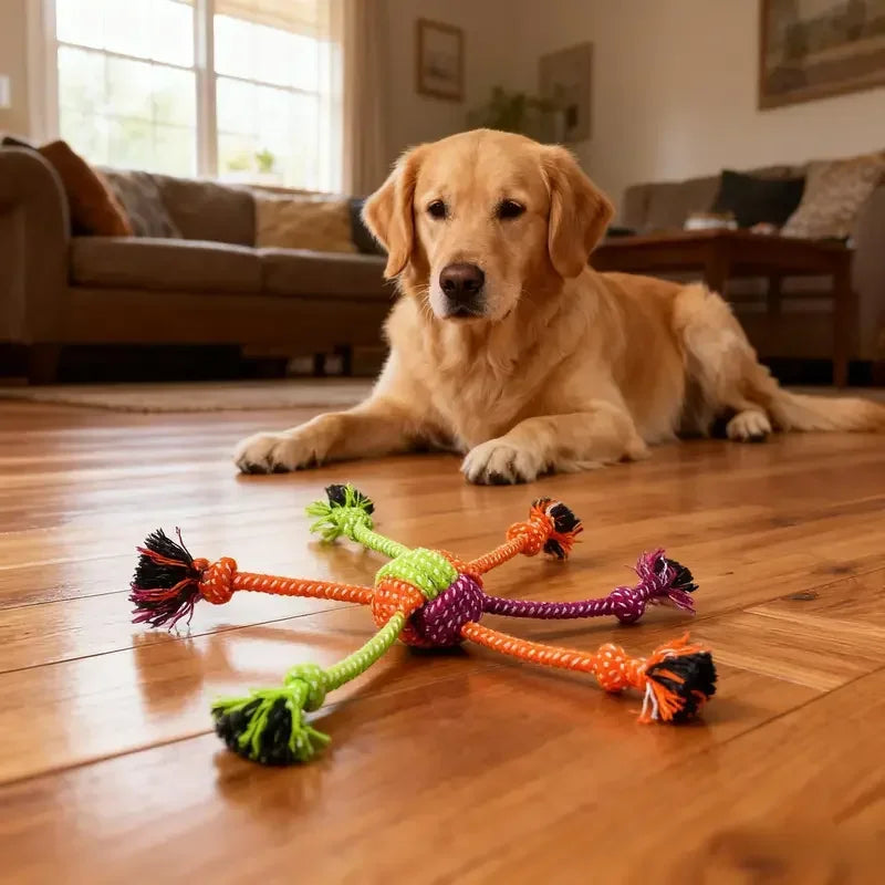 Durable Dog Rope Toy For Teeth Cleaning And Interactive Training