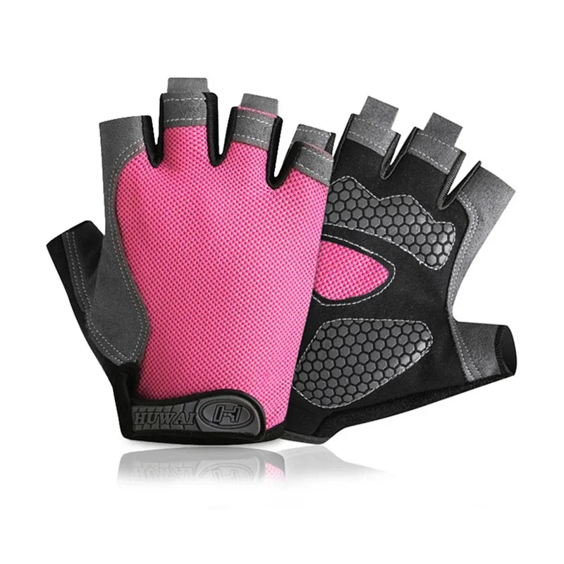 Cycling Gloves Half Finger Breathable Anti Slip Fitness Training