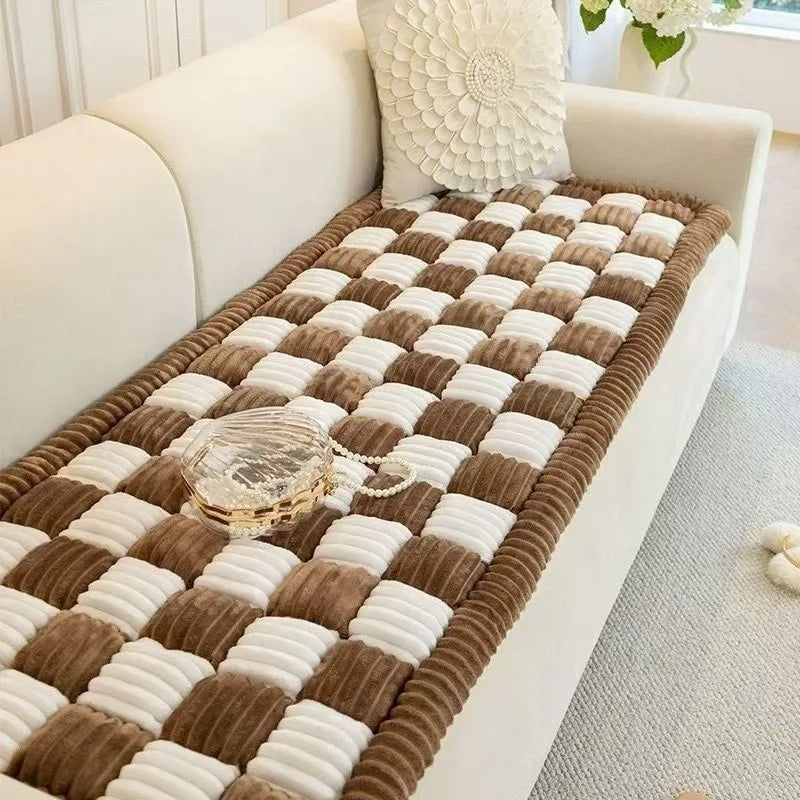 Plush Non-Slip Dog Car Seat Mat and Sofa Cushion Pad