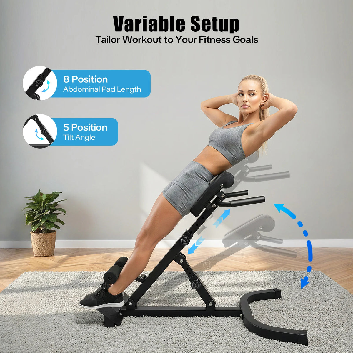 Roman Chair Back Extension Machine For Abdominal And Spine Strength