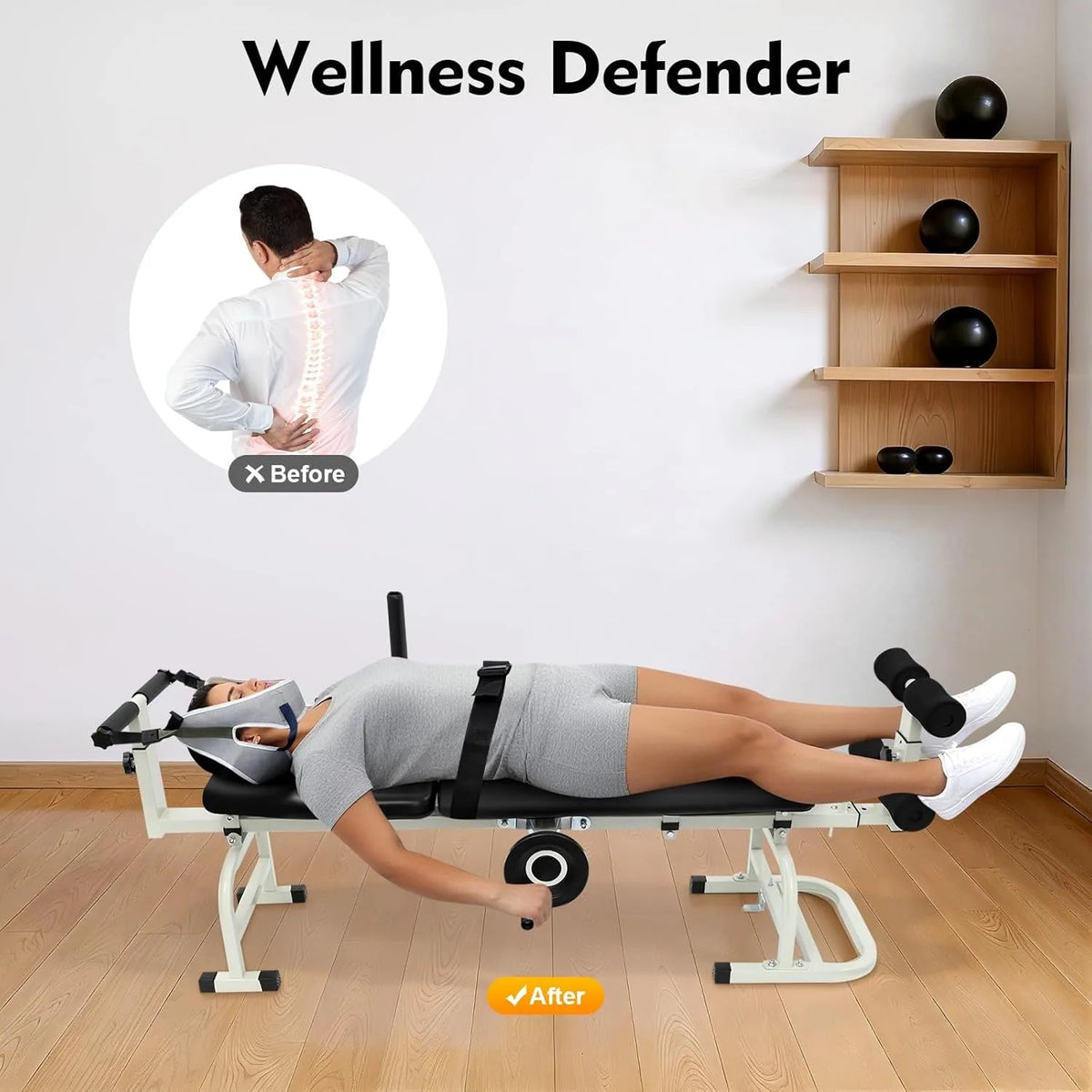 Back Stretch Bench Multifunctional Neck Stretcher And Lumbar Traction
