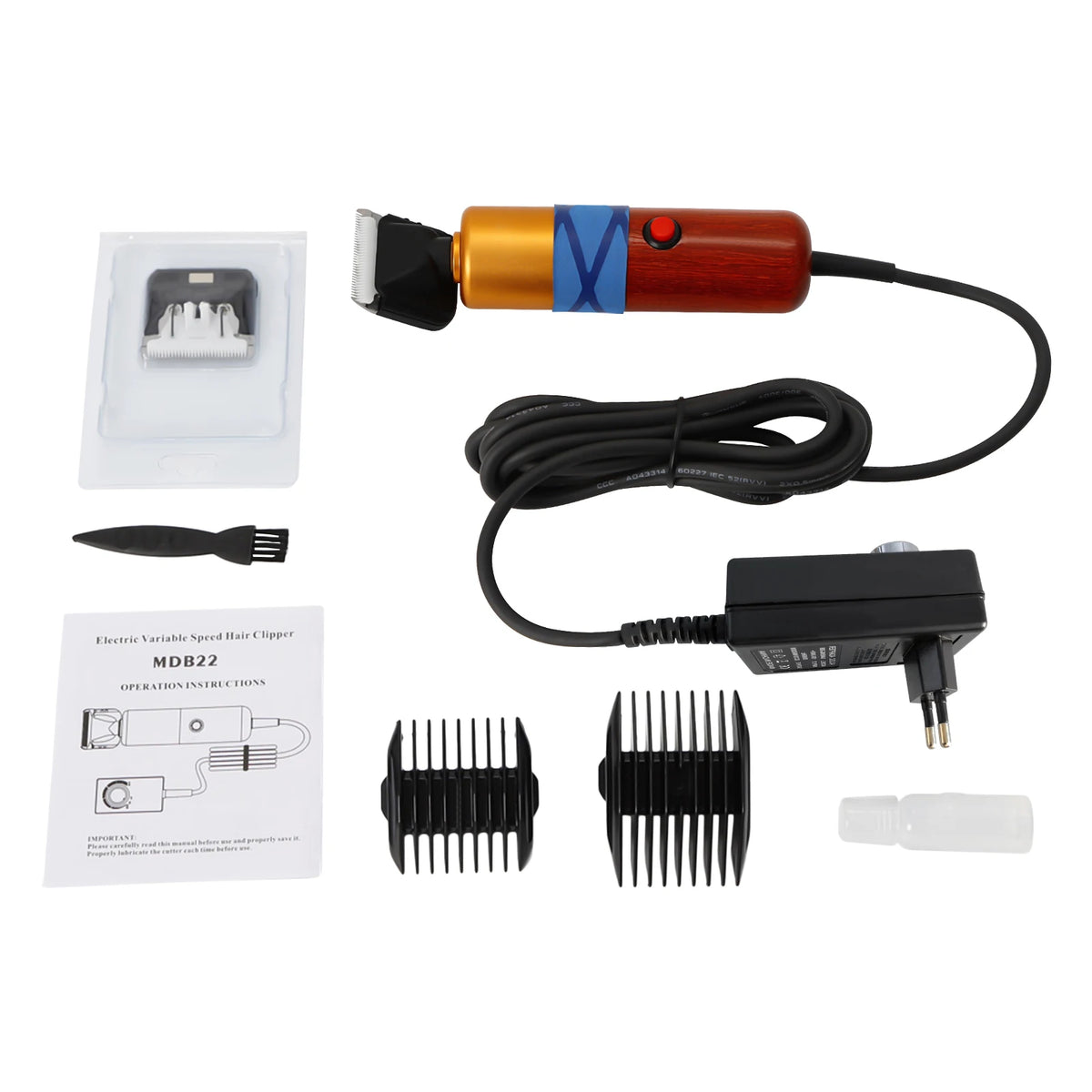 Pet Hair Clipper Low Noise Professional Electric Variable Speed Trimmer
