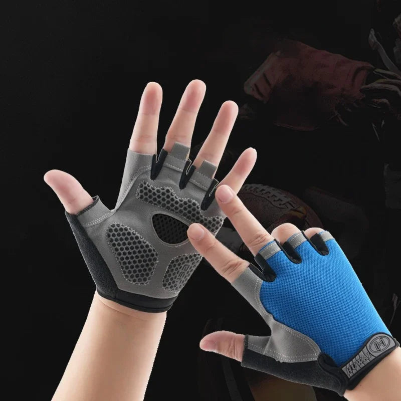 Cycling Gloves Half Finger Breathable Anti Slip Fitness Training