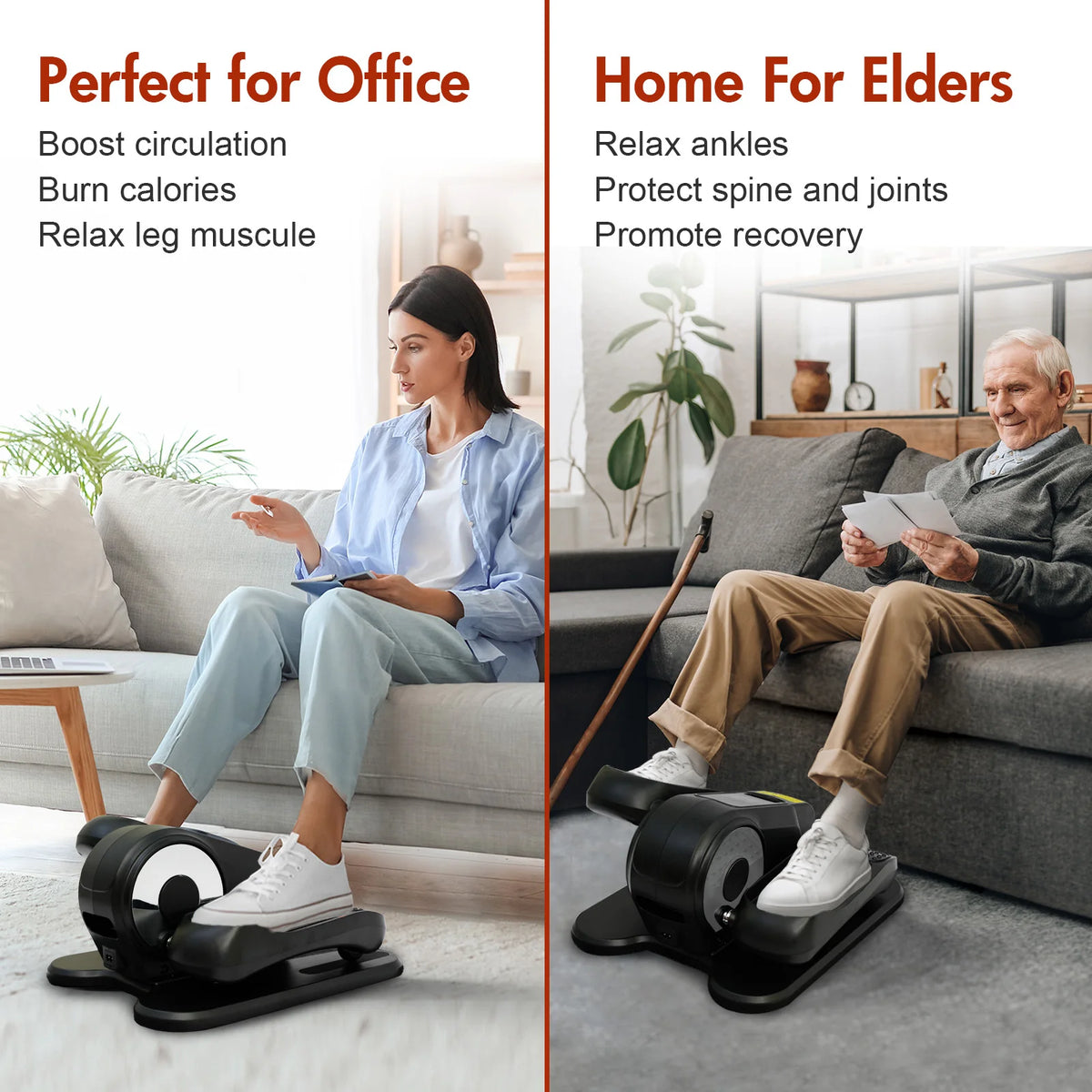 Gamewiu Under Desk Elliptical Mini Exerciser With LCD Display
