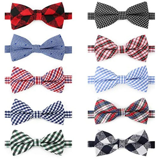 Puppy Bow Ties, 10 PCS Dog Bowtie Collar Bulk Holiday Cat Collar Grooming Bows for Pet Photography Festival Party Neck Wear Gif