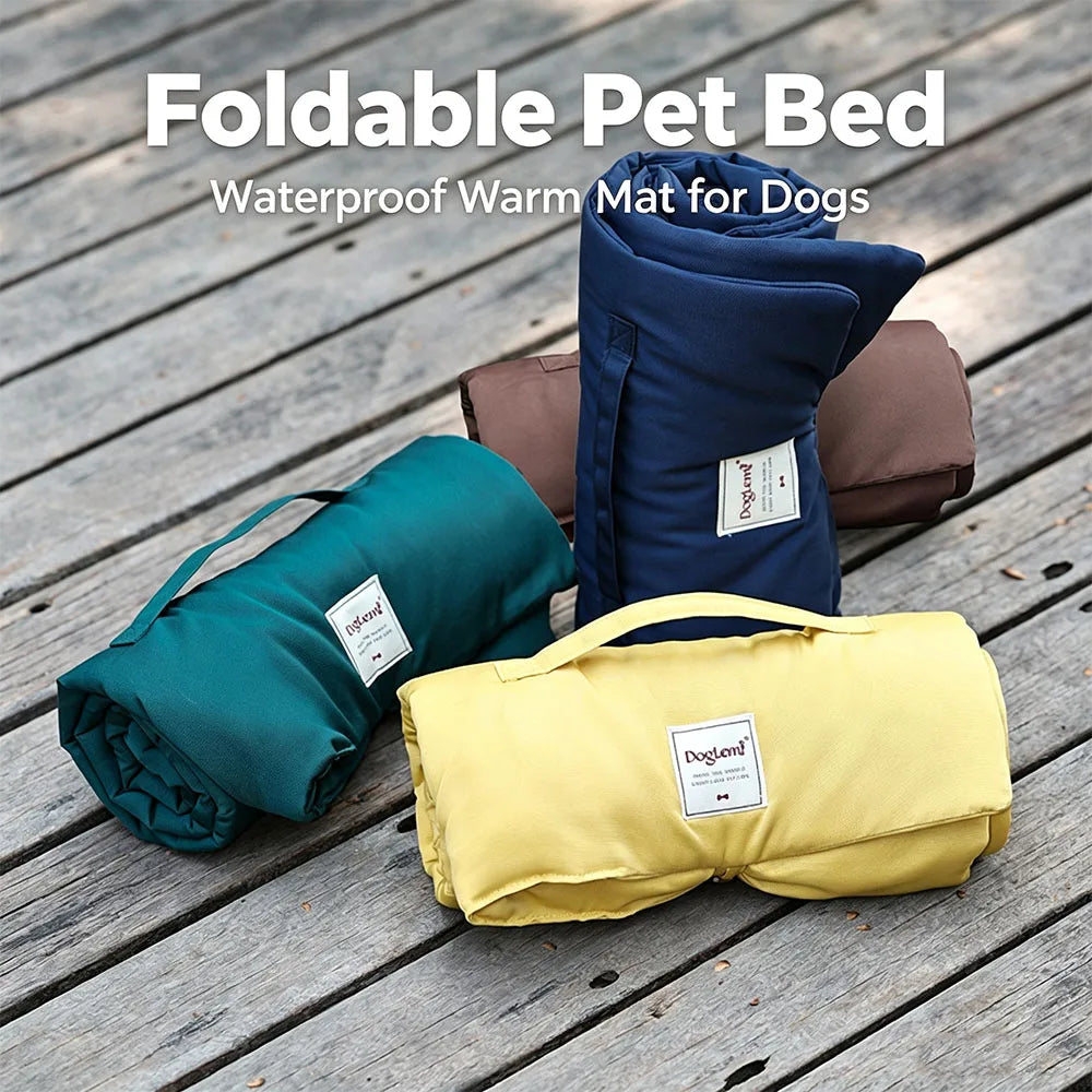 Portable Foldable Waterproof Dog Mat With Warm Non Slip Cushion