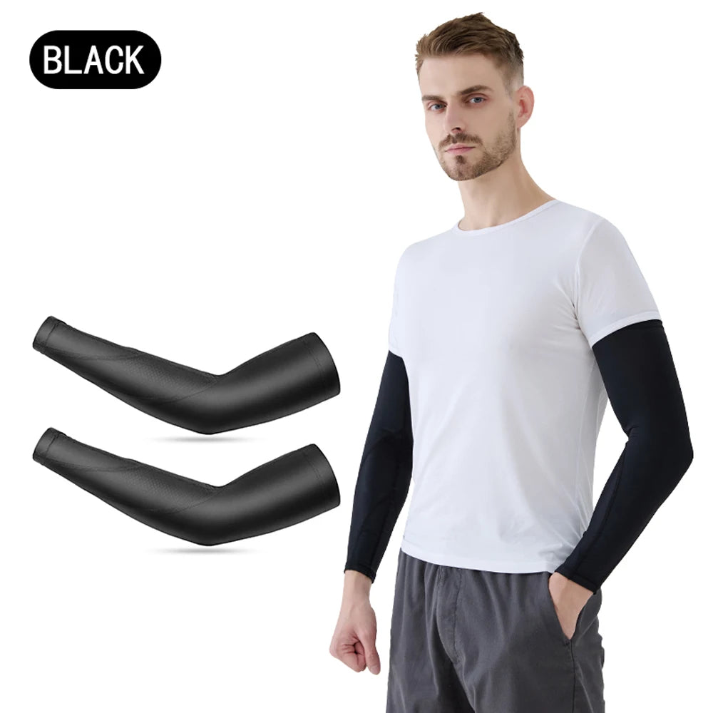 Summer ice silk sleeves sun protection sleeves men and women outdoor cycling hand sleeves arm sleeves anti-ultraviolet