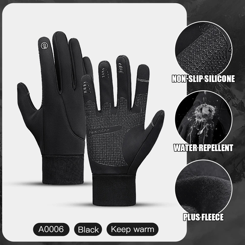 Winter Thermal Gloves for Cycling and Outdoor Activities Waterproof Touchscreen