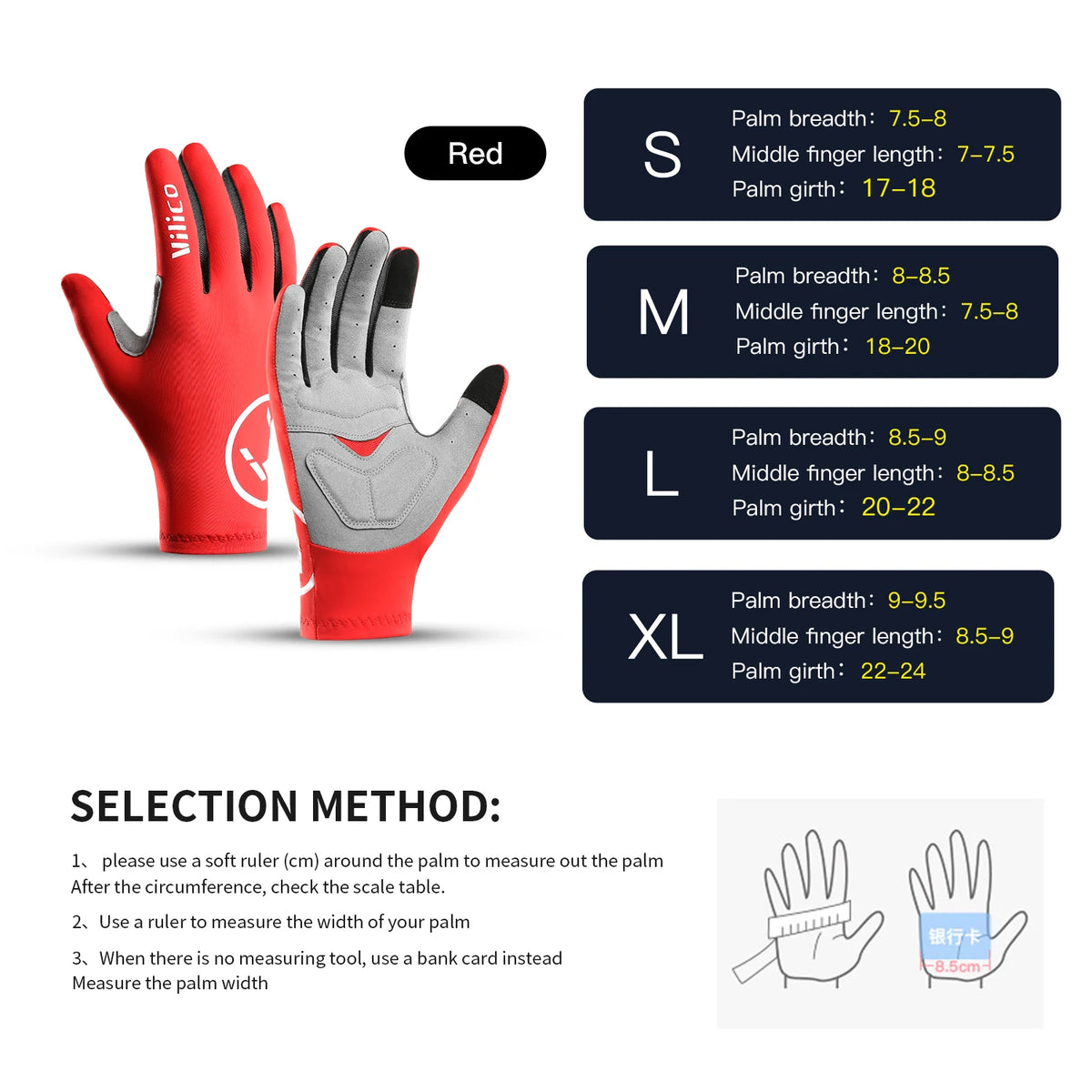 Outdoor Cycling Gloves With Sensitive Touch Screen And Wear Resistant