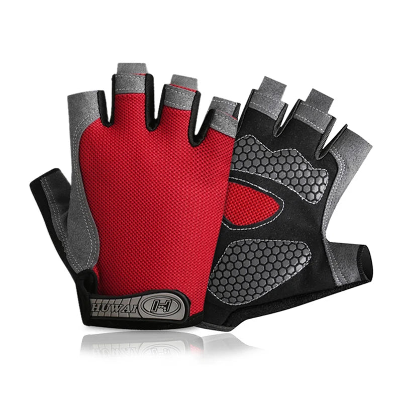 Cycling Gloves Half Finger Breathable Anti Slip Fitness Training