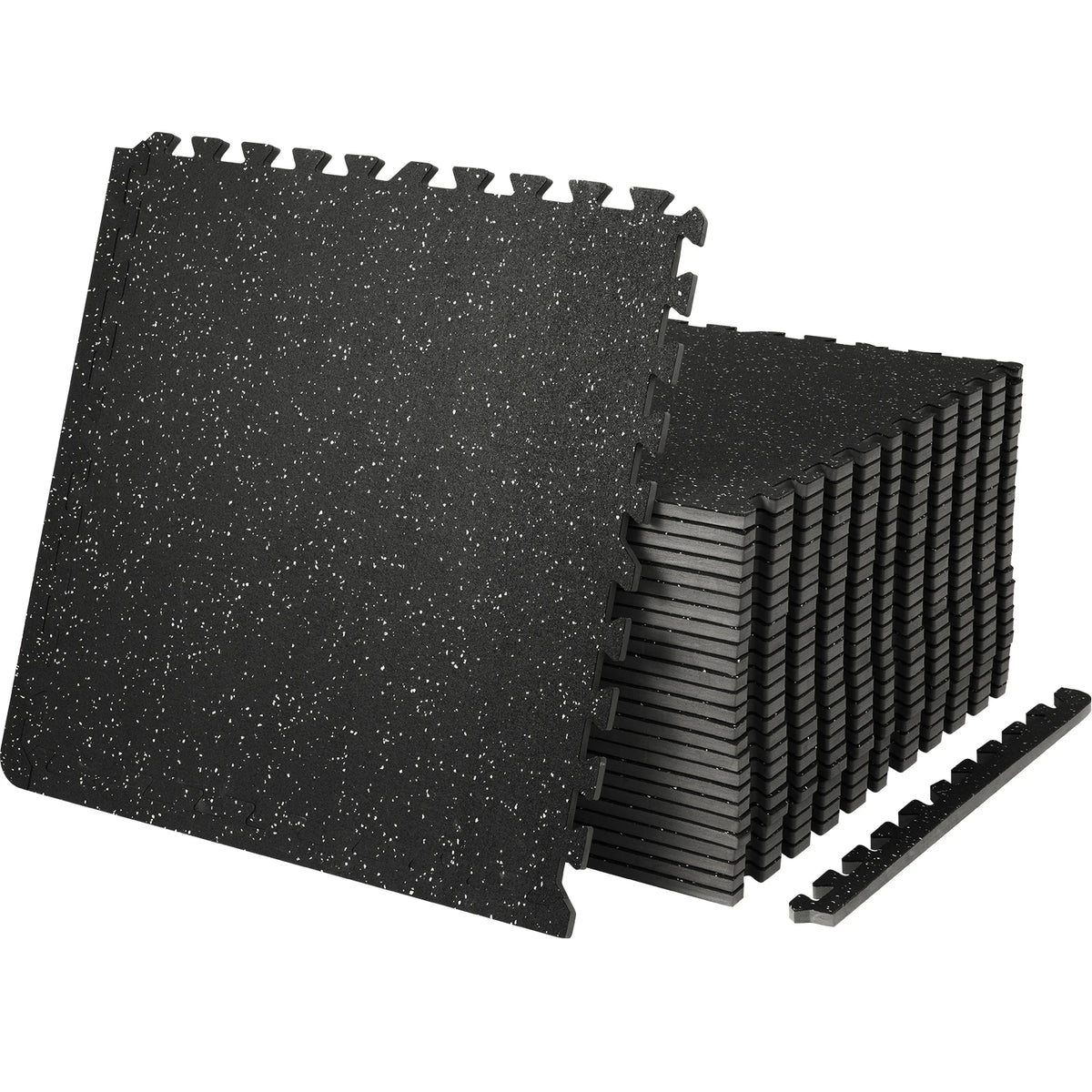 SucceBuy Interlocking Gym Floor Mats EVA Rubber Top Set