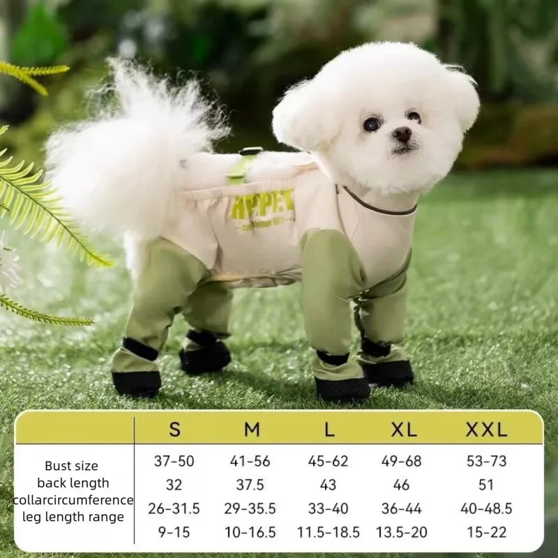Adjustable Dog Boots With Suspenders And Anti Slip Snow Protection