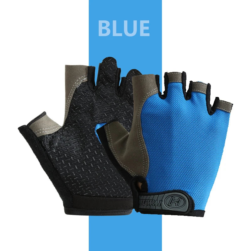 Cycling Gloves Half Finger Breathable Anti Slip Fitness Training