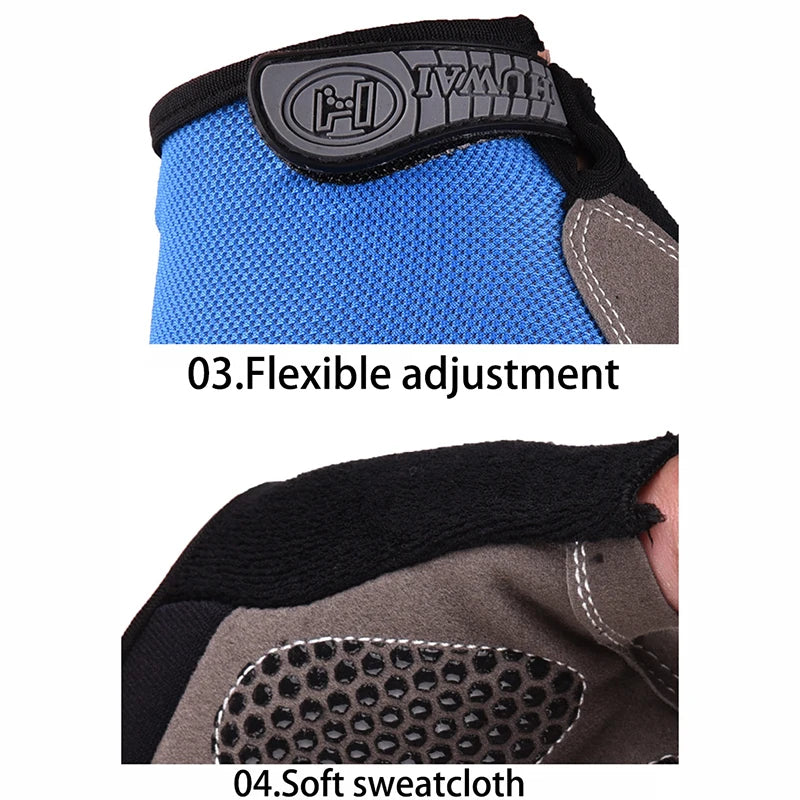 Cycling Gloves Half Finger Breathable Anti Slip Fitness Training