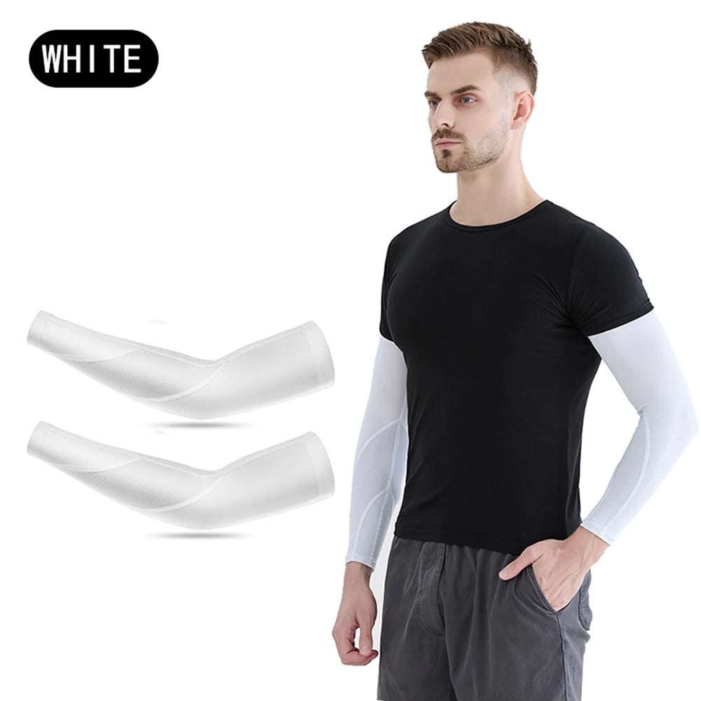Summer ice silk sleeves sun protection sleeves men and women outdoor cycling hand sleeves arm sleeves anti-ultraviolet